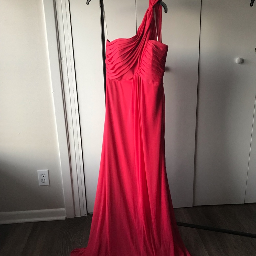 Beautiful long formal coral gown